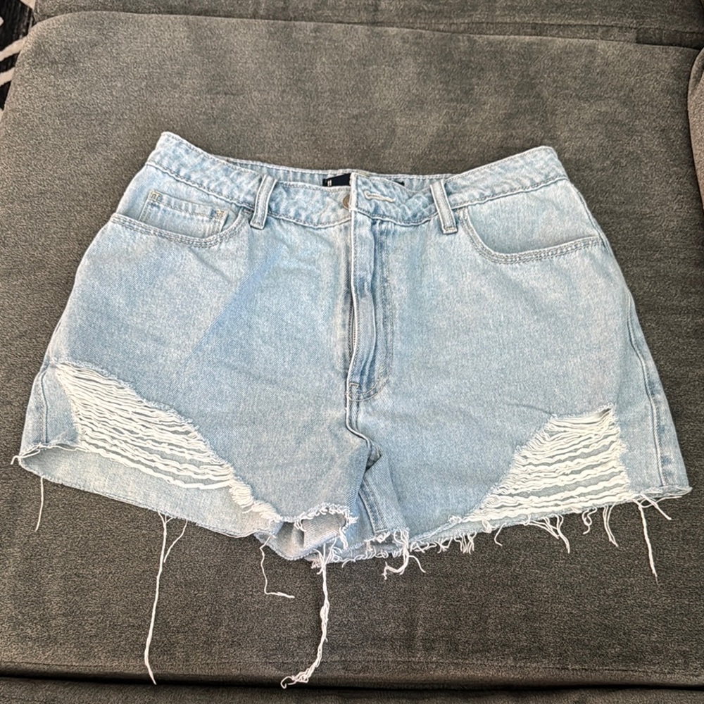 Hollister Blue Distressed Jean Shorts